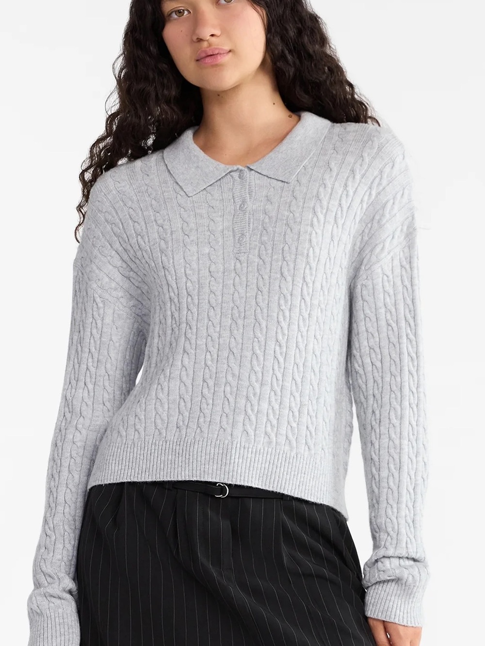 Cable Knit Grey pullover